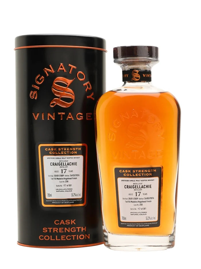 Craigellachie 2009 - 17 Year Old Cask 208 Signatory Cask Strength - 55.2%